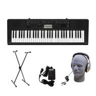 Casio CTK-3200 61-Key Premium Portable Keyboard Package with Headphones, Stand and Power Supply