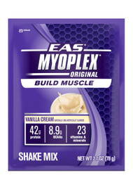 EAS Myoplex Original Nutrition Shake Powder, Vanilla Cream, 2.7-Ounce Packets, 20 Count 