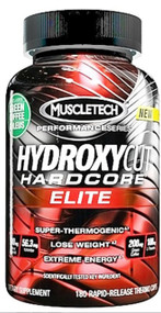 Hydroxycut Hardcore Elite - Svetol Green Coffee Bean Extract Formula, 180 Rapid-Release Thermo Caps