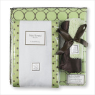 Swaddle Designs Lime with Brown Mod Circles Gift Set