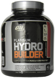 Optimum Nutrition Platinum Hydrobuilder Protein Drink, Strawberry Shake, 4.59 Pound