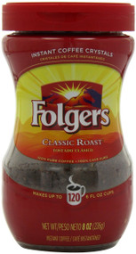 Folgers Classic Roast Instant Coffee, 8 oz., 3 Count