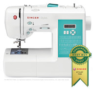 SINGER 7258 Stylist Award-Winning 100-Stitch Computerized Sewing Machine with DVD, 10 Presser Feet, Metal Frame, and More