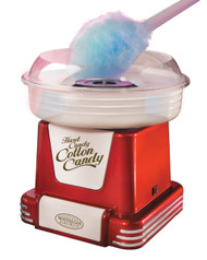 Nostalgia Electrics PCM805RETRORED Retro Series Hard & Sugar-Free Candy Cotton Candy Maker 