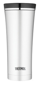 Thermos 16-Ounce Vacuum-Insulated Travel Tumbler, Stainless Steel 