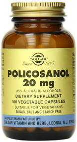 Solgar - Policosanol 20 mg Vegetable Capsules 100