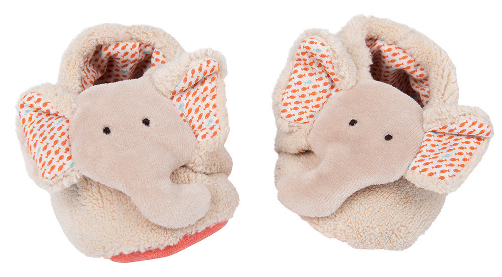 Moulin Roty Les Zazous Elephant Baby Slippers