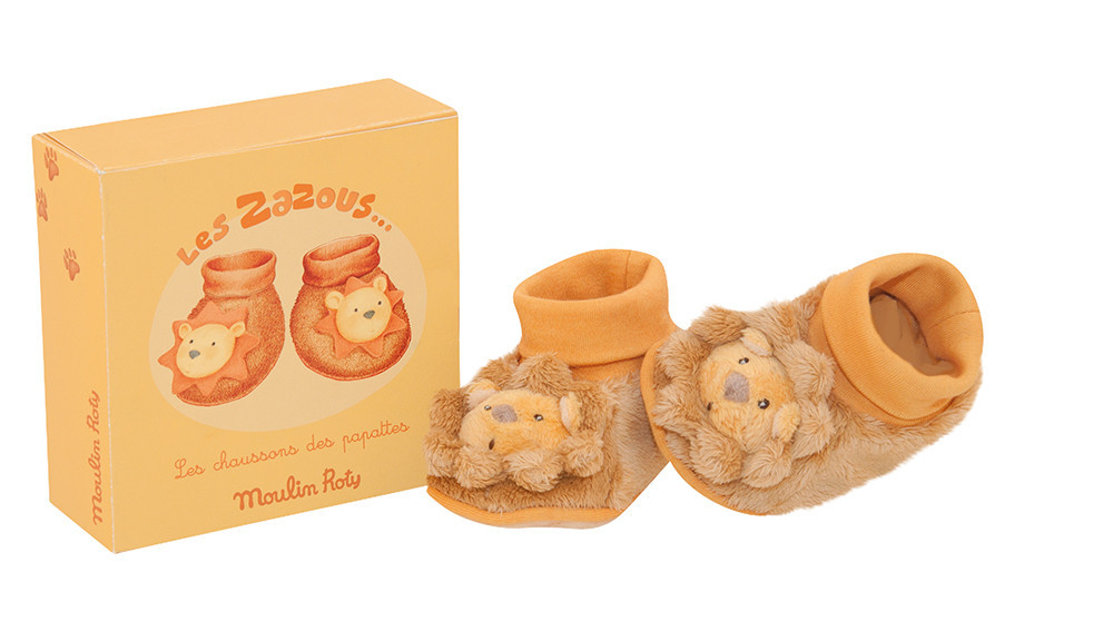 Moulin roty Zazous Slippers Lion M671013 For Moms