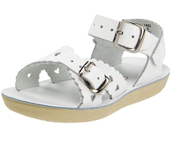 white sun sandals