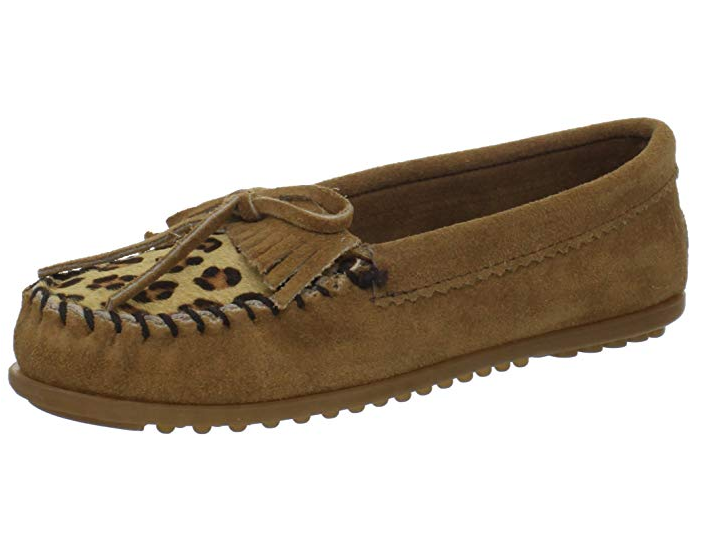 minnetonka leopard kilty moccasin