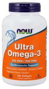 NOW Foods Ultra Omega-3 500 EPA/250 DHA Per Gel 180 Sg 1662