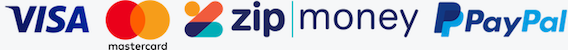 visa, mastercard, zipmoney, paypal