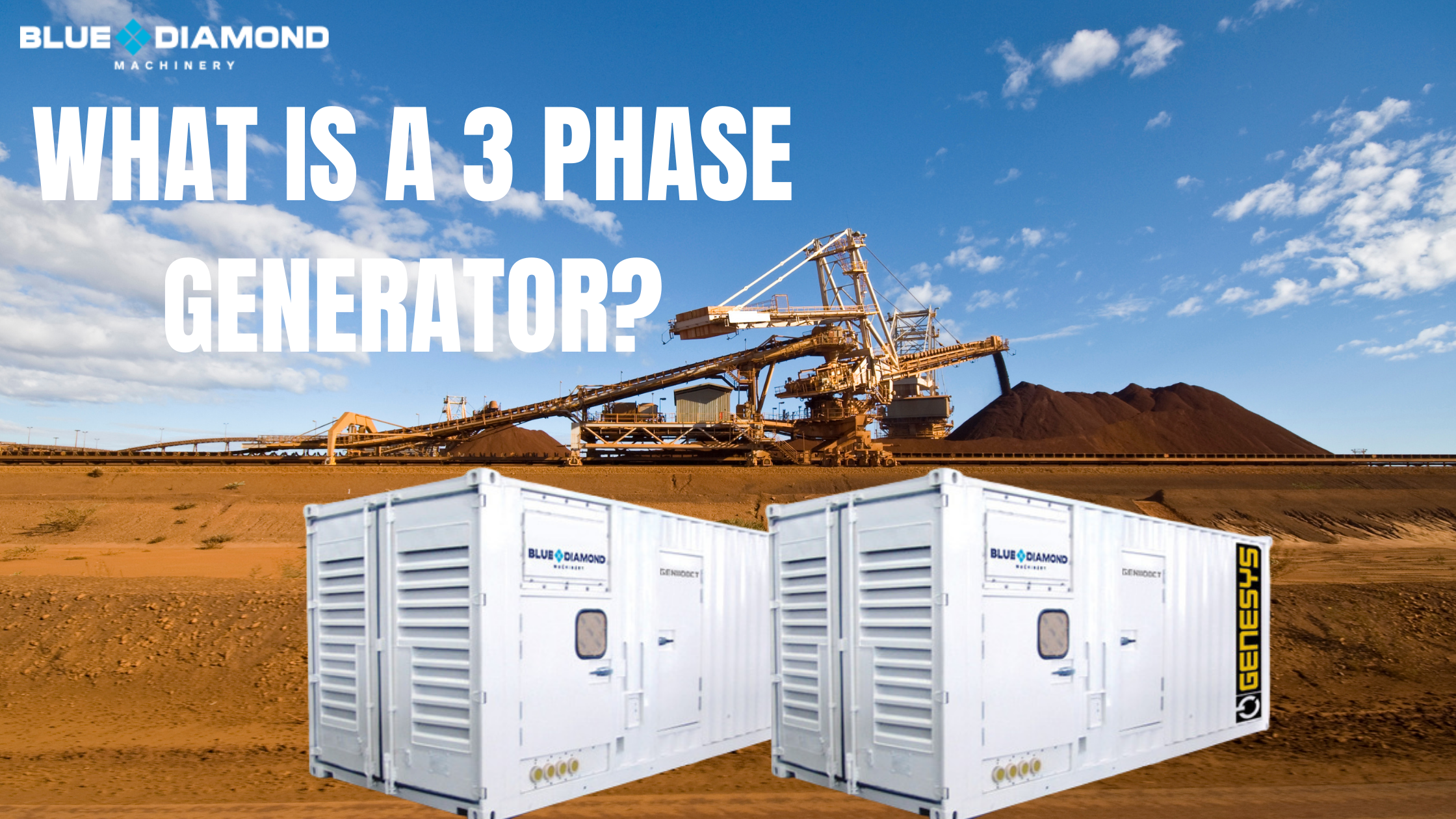 Large 3 Phase Generators on Mining Site