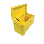 job site yellow steel tool box  - chest