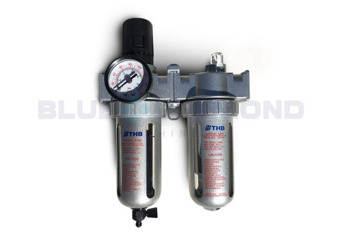 Compressor Air Filter Water Trap with Regulator and Lubricator 1/2" BST