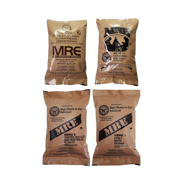 USA Military MRE Meal Ready To Eat Set of 4