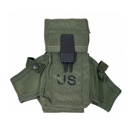 Unicor US Army Military Ammunition 300 Round Magazine M16 Rifle Hand Grenade LC-1 Small Arms Case Pouch w/Alice Clips USGI Front ODG - New - NSN: 8465-00-001-6482