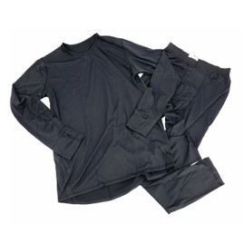 PolarTec Silk Weight Long Underwear Mens Set - Shirt & Pants Black - New - NSN: 8415-01-476-6275