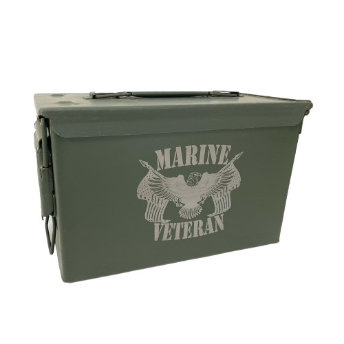 Laser Engraved "Veteran- Marine"Grade 1 Ammo Cans