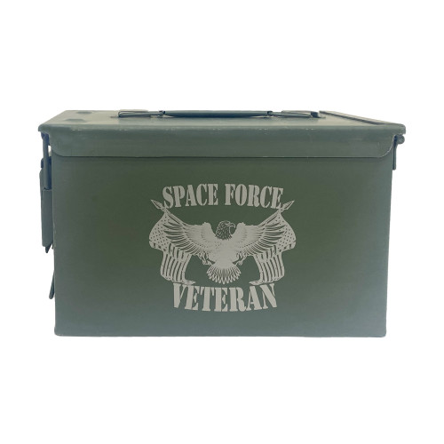 Laser Engraved "Veteran- Space Force"Grade 1 Ammo Cans