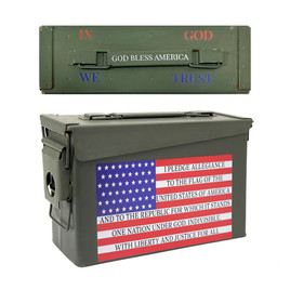 UV Printed Ammo Cans - Used Grade 1 30 Cal Top and Side