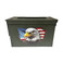 Choose 30 Cal, 50 Cal or Fat 50 Cal Ammo Can Used Grade 1 with UV Printed "Eagle Flag"
