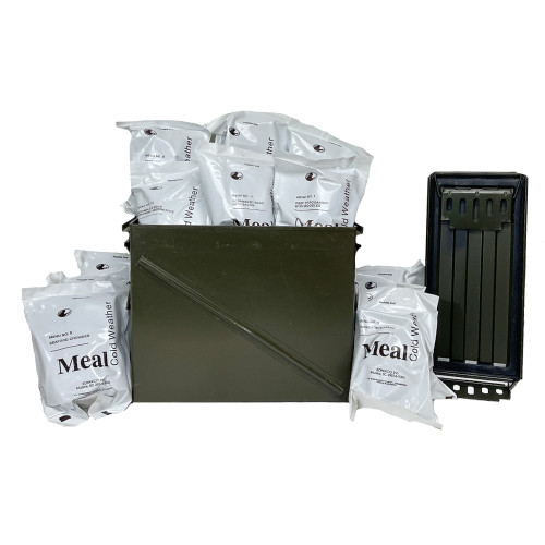 2024 MILITARY MRE CASE CERTIFIED - Cold Weather Meal 548 Ammo Can Combo