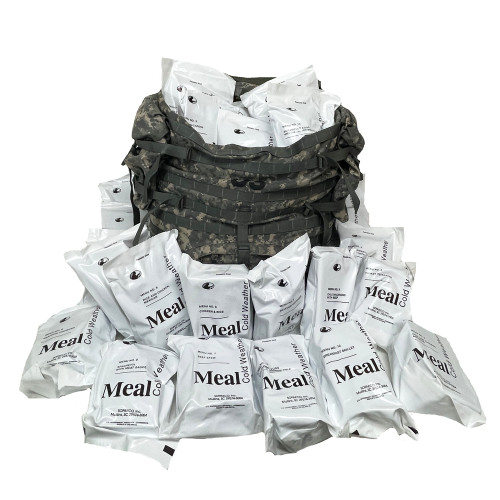 ACU Ruck 2024 MILITARY MRE CASE CERTIFIED - 24 Cold Weather Meals
