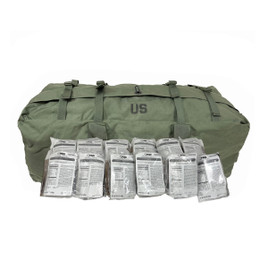 APack MRE Meals Ready to Eat 2024 and Used New Improved Duffle Bag Combo
