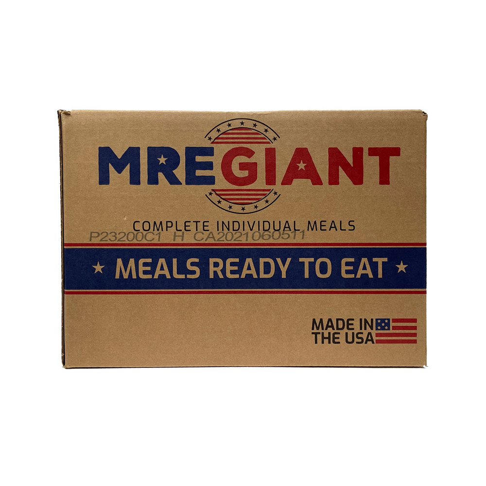 MRE Giant Meals Ready to Eat Case of 12 - 2023 pack/2028 expiration - 3  Menu Options