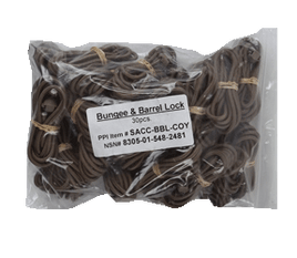Bungee and Barrel Lock Coyote Brown 30 Pack - New - NSN: 8305-01-548-2481
