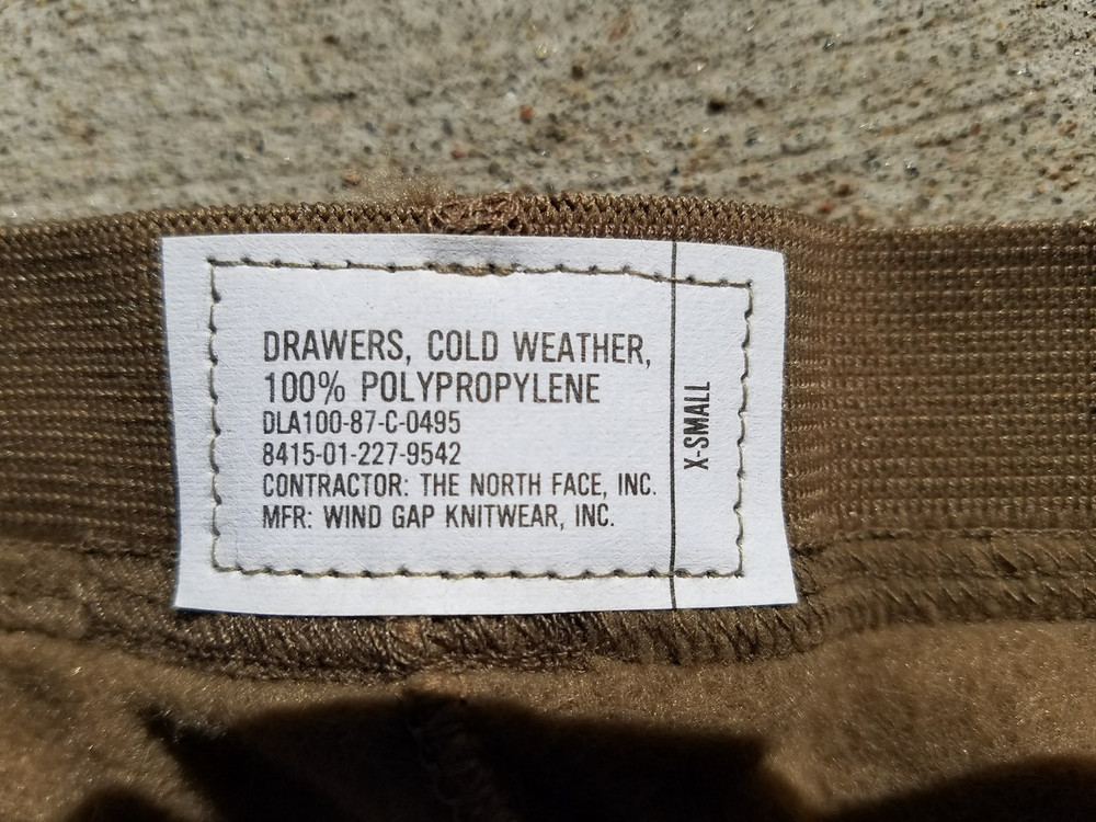 USGI Polypro 8415-01-227-9544 Cold Weather Drawers/Long Underwear Set  Medium 