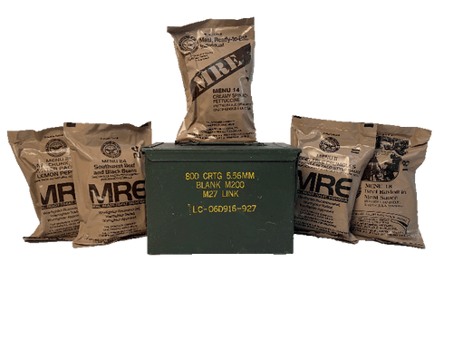 FAT 50 Cal Can w/ 5-Pack Military MRE