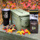 5.56MM 50 CAL (CALIBER) AMMO CAN (1) Insulated Coffee Tumbler and your choice of (1) Light, Medium or Dark AMMOCANMAN® Coffee
