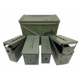 Ammo Can 5-Can Combo Pack (2) 30 Cal, (2) 50 Cal, and (1) 30mm 592 M92 Grade 1