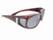 Sunglasses Over Glasses Polarized UV400 Tortoise Frame - Gray Lenses with Crystals On Side 