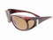 Sunglasses Over Glasses Polarized UV400 Tortoise Frame - Brown Lenses with Crystals On Side