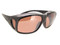 XL Sunglasses Over Glasses Polarized UV400 Black Frame - Driving Copper Pol Lenses