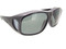 XL Sunglasses Over Glasses Polarized UV400 Shiny Black Frame - Gray Polarized Lenses