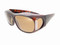 Sunglasses Over Glasses Polarized UV400 Tortoise Frame - Brown Lenses with Crystals On Front