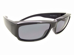 Over Glasses with Black Frame - Gray Polarized Lenses