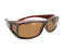 Sunglasses Over Glasses Brown Frame - Brown Polarized Lenses 