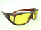 Sunglasses Over Glasses Brown Frame - Yellow Polarized Lenses