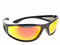 Polarized Sunglasses Sunburst Mirrored Lenses Black Frame
