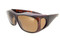 Sunglasses Over Glasses Polarized UV400 Tortoise Frame - Brown Lenses 