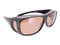 Sunglasses Over Glasses Polarized UV400 Black Frame - Copper Lenses