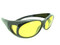 Sunglasses Over Glasses Polarized UV400 Black Frame - Yellow Lenses (low light/night driving situations)