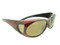 Sunglasses Over Glasses Polarized UV400 Rose Frame - Brown Lenses