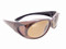 Sunglasses Over Glasses Polarized UV400 Bronze Frame - Brown Lenses