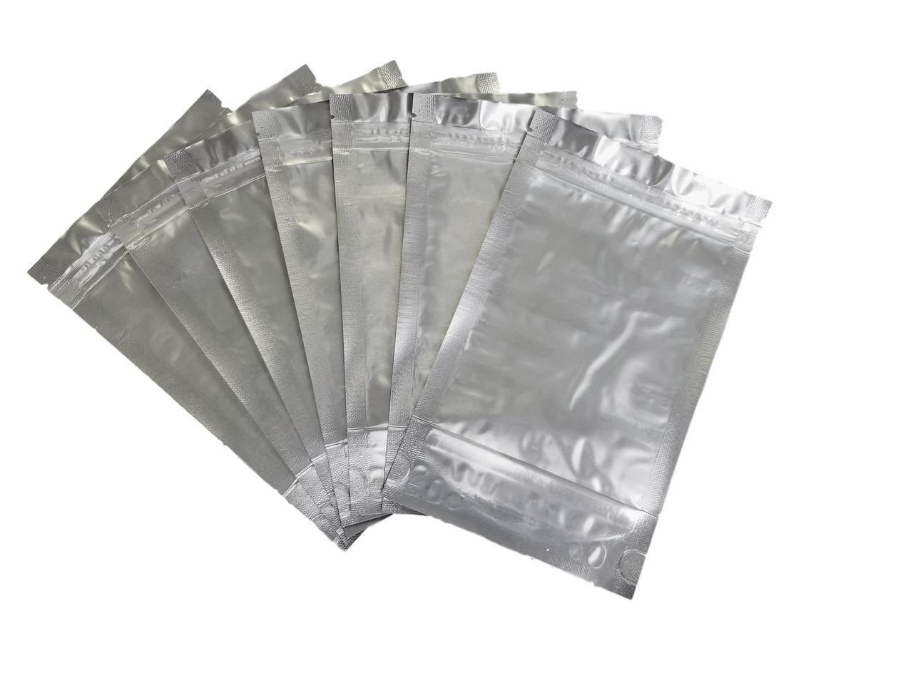 100 Pack 4x5 inch Glossy White Resealable Clear Front Mylar Foil